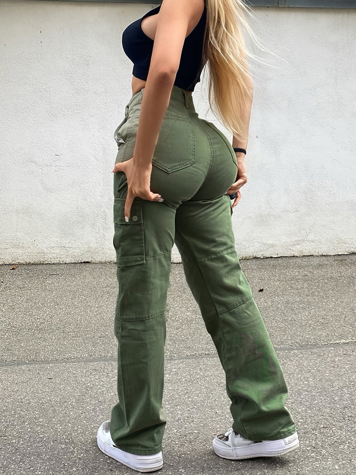 Y2K Style High Waist Loose Straight Cargo Pants