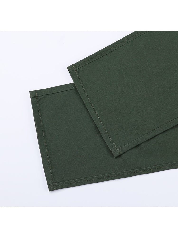 Y2K Style High Waist Loose Straight Cargo Pants