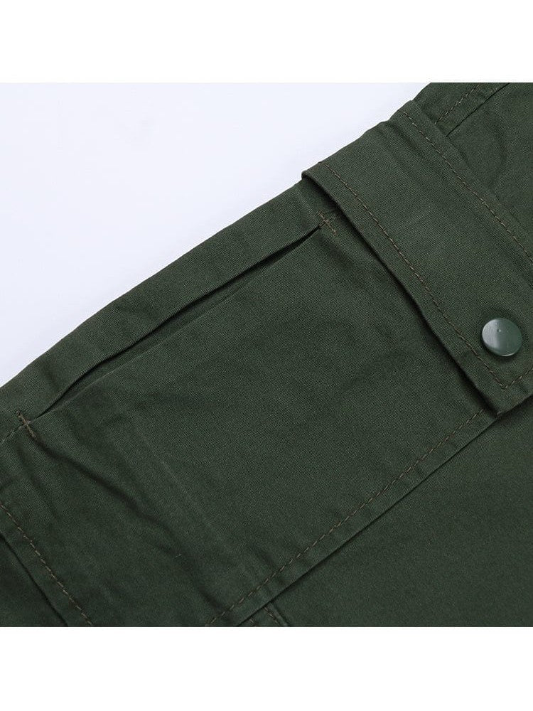 Y2K Style High Waist Loose Straight Cargo Pants