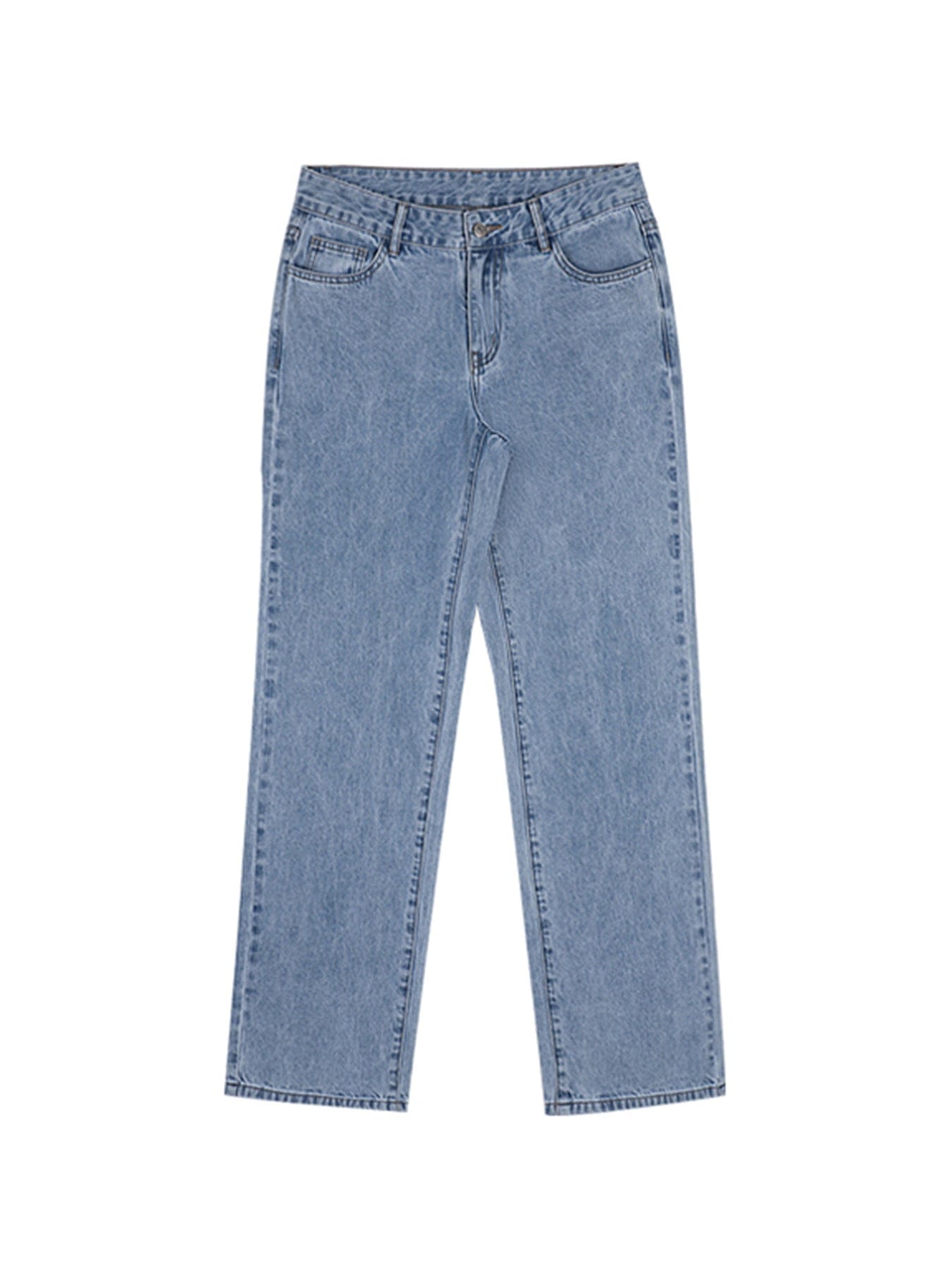 Y2K Style Long Plicated Hem Cargo Denim Jeans