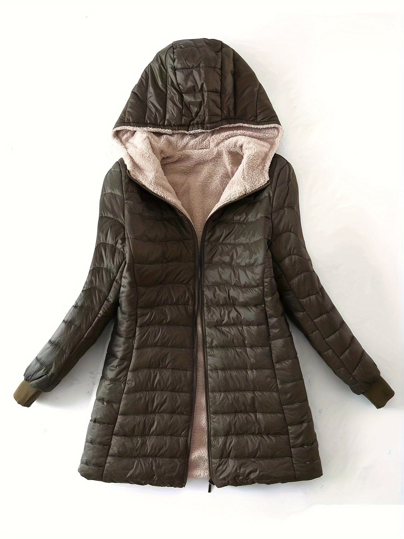 Zip Up Cozy Winter Warm Stylish Hooded Coat