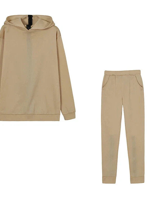 Zipper Detail Letter Design Women's Sweatshirt and Track Pants Set