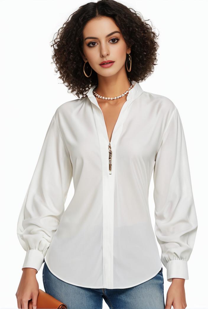 plus size casual blouse women s plus solid button up lantern sleeve turn down collar nipped waist blouse 101666