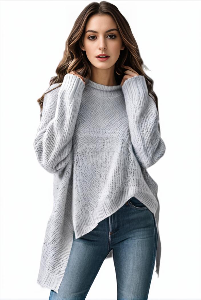 plus size casual sweater women s plus solid tassel trim long sleeve cowl neck high stretch jumper 101744