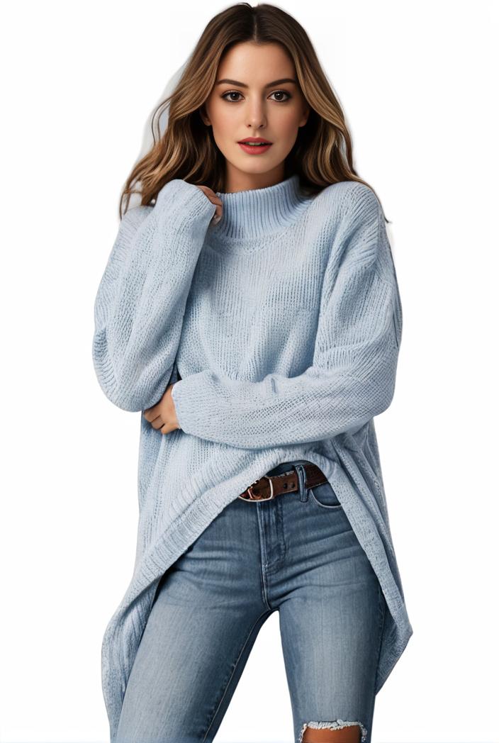 plus size casual sweater women s plus solid tassel trim long sleeve cowl neck high stretch jumper 101745