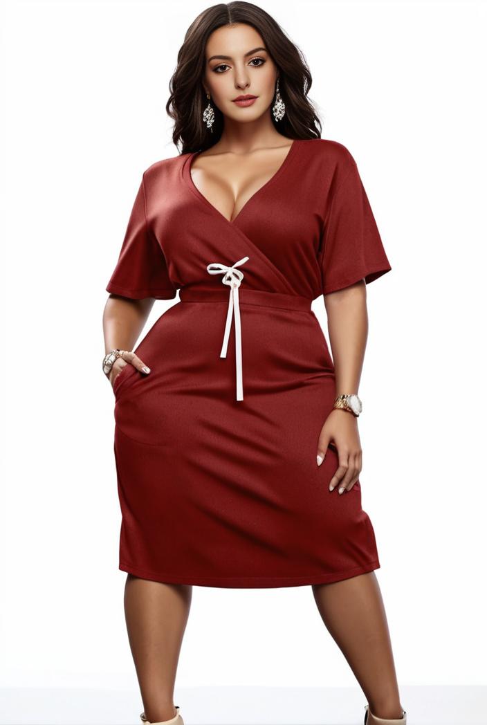 plus size faith letter print short sleeve midi dress with pockets women s plus slight stretch casual dress 102000
