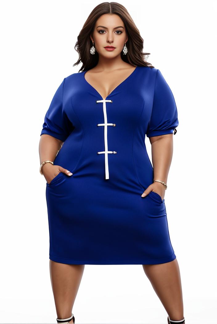 plus size faith letter print short sleeve midi dress with pockets women s plus slight stretch casual dress 102024