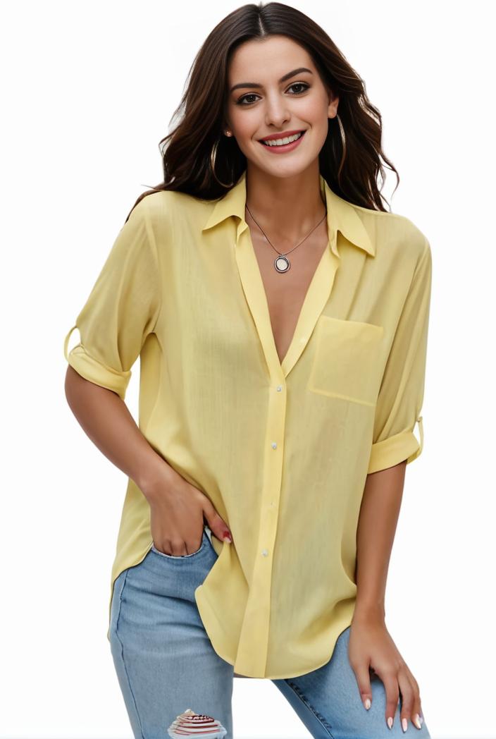 plus size formal shirt women s plus plain long sleeve turn down collar button up workwear shirt 102335