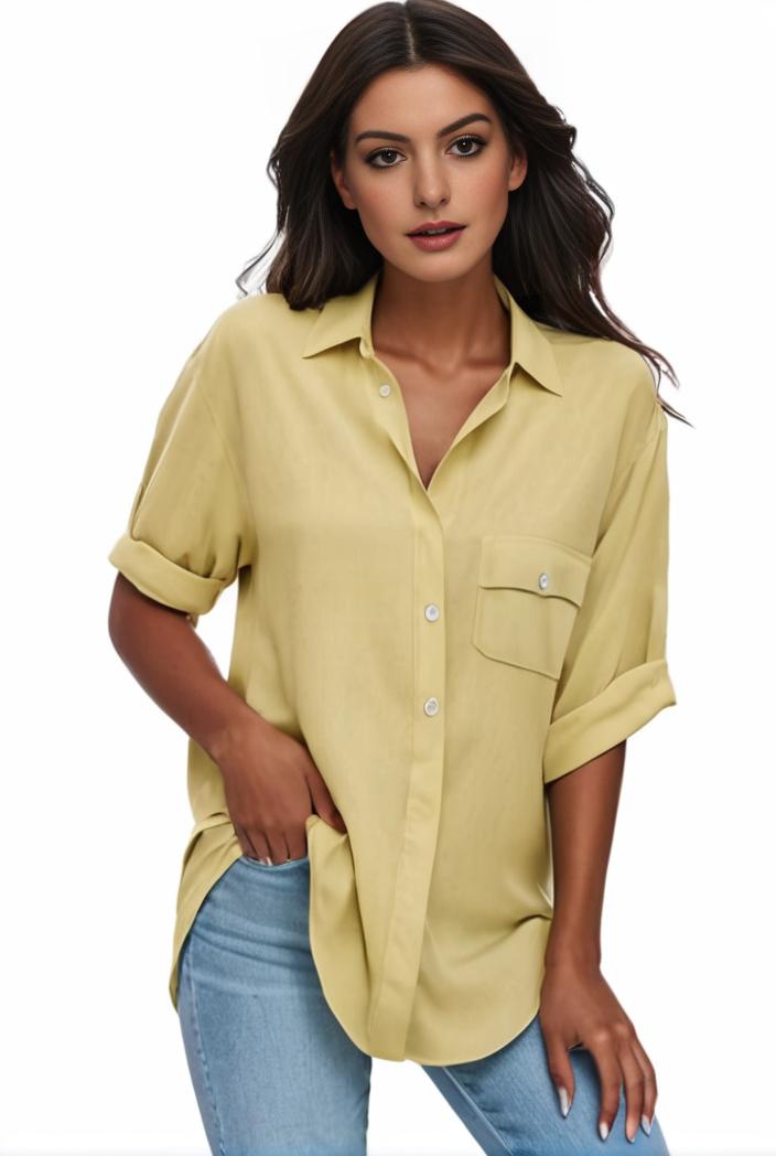 plus size formal shirt women s plus plain long sleeve turn down collar button up workwear shirt 102336