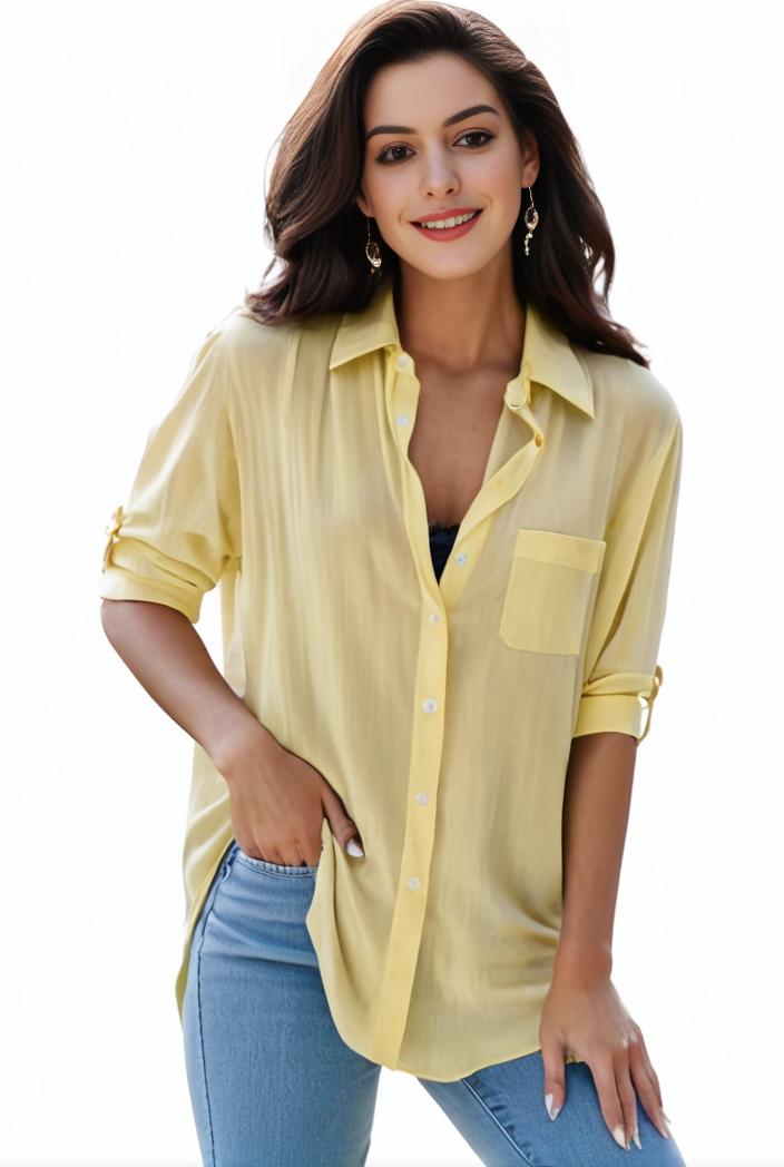 plus size formal shirt women s plus plain long sleeve turn down collar button up workwear shirt 102342