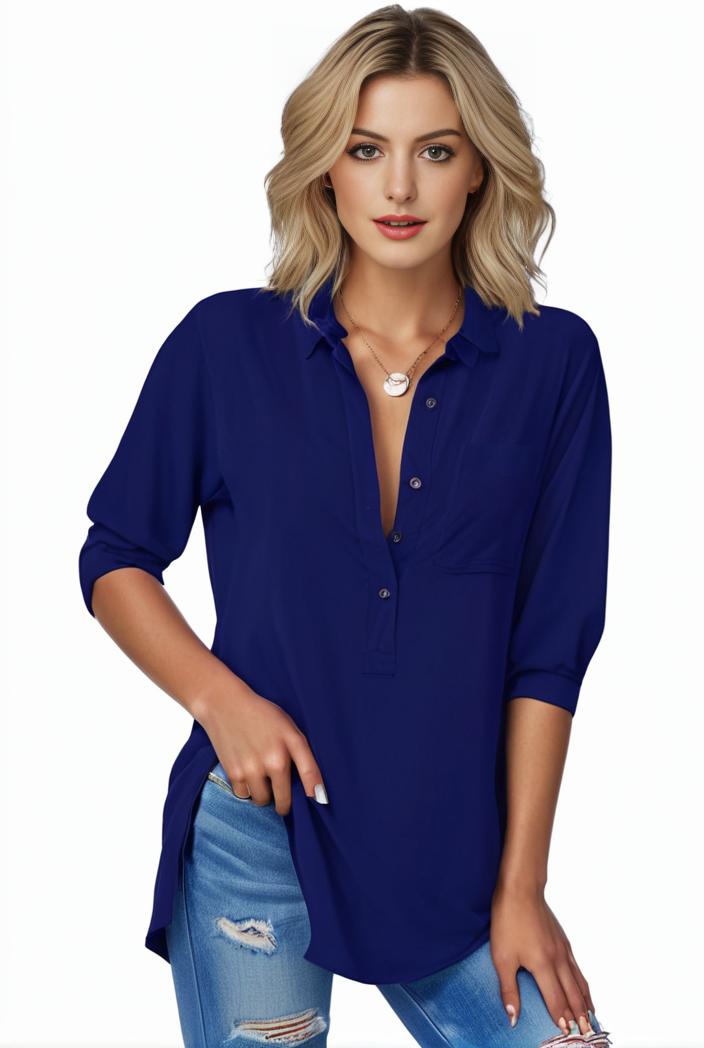 plus size formal shirt women s plus plain long sleeve turn down collar button up workwear shirt 102348