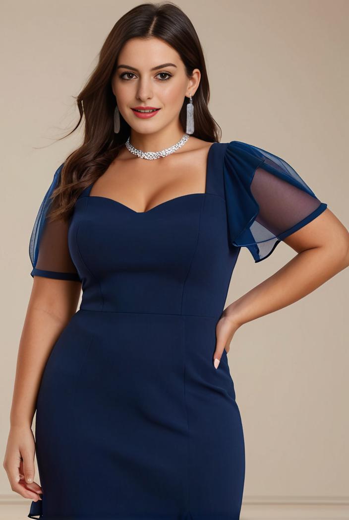 plus size sweetheart a line high slit maxi chiffon bridesmaid dress 104376