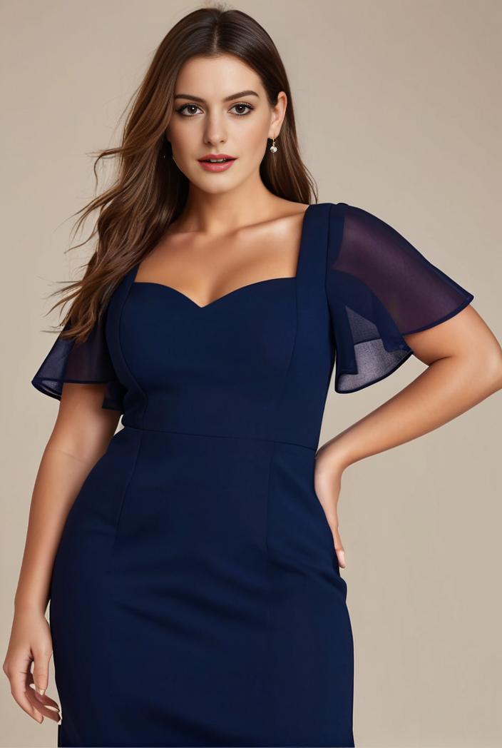 plus size sweetheart a line high slit maxi chiffon bridesmaid dress 104378