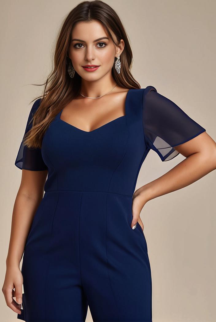 plus size sweetheart a line high slit maxi chiffon bridesmaid dress 104379