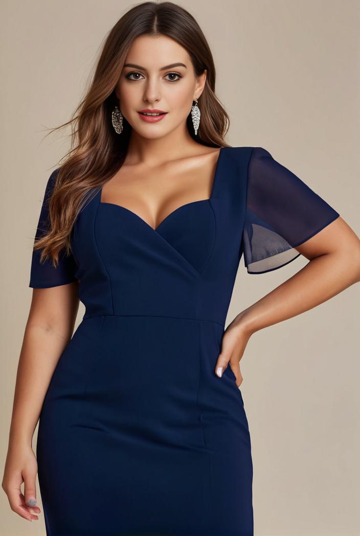 plus size sweetheart a line high slit maxi chiffon bridesmaid dress 104381