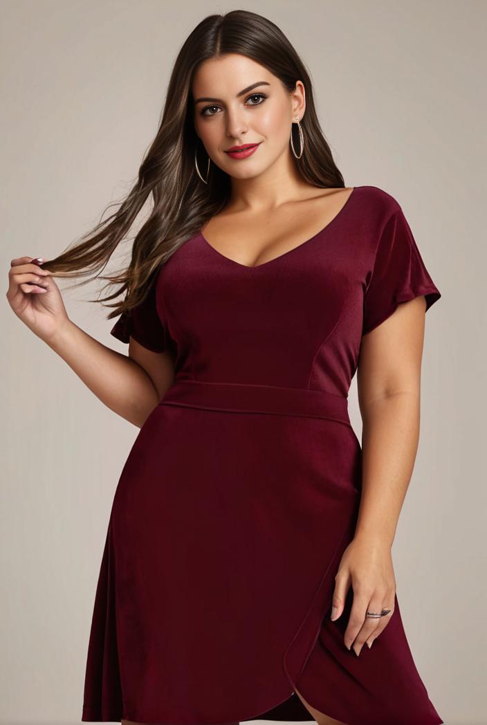 plus size sweetheart a line high slit maxi chiffon bridesmaid dress 104407