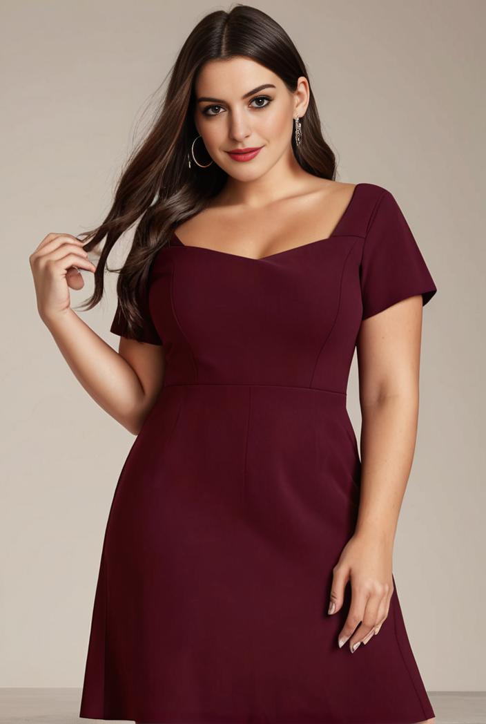 plus size sweetheart a line high slit maxi chiffon bridesmaid dress 104408