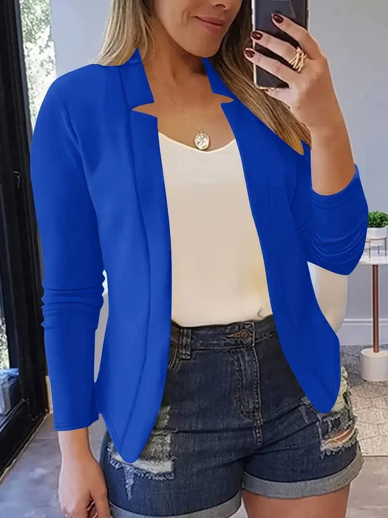 Sophisticated Long Sleeve Slim Fit Blazer for Women's Work Attire