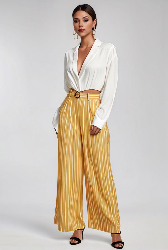 pleated high waist commuting temperament maxi dress 112049