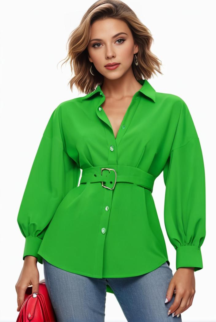 plus size casual blouse women s plus solid button up lantern sleeve turn down collar nipped waist blouse 113060