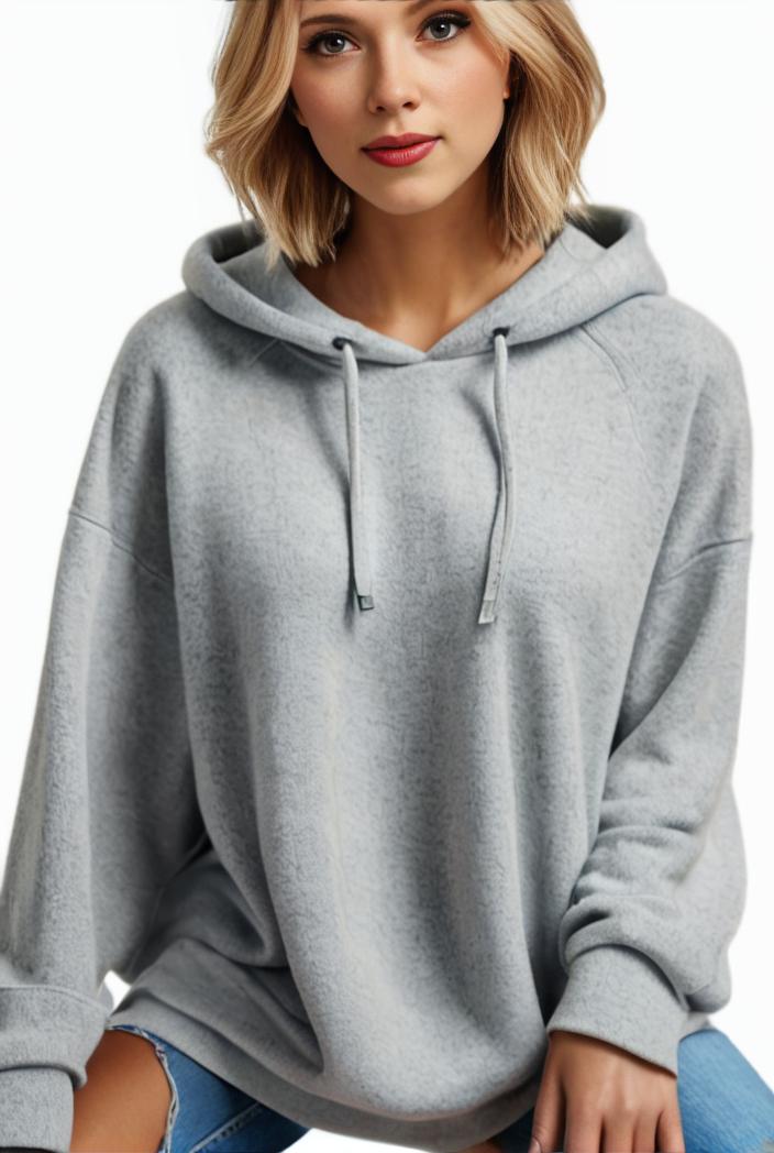 plus size casual hoodie women s plus solid ribbed long sleeve slight stretch hoodie drawstring sweatshirt 113125