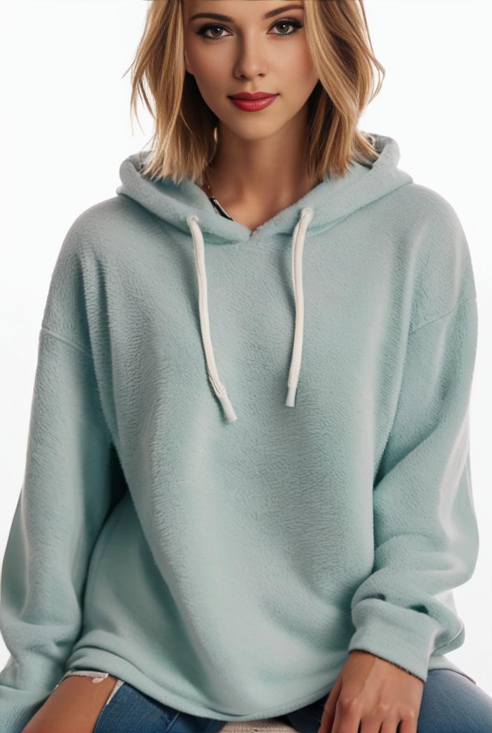 plus size casual hoodie women s plus solid ribbed long sleeve slight stretch hoodie drawstring sweatshirt 113130