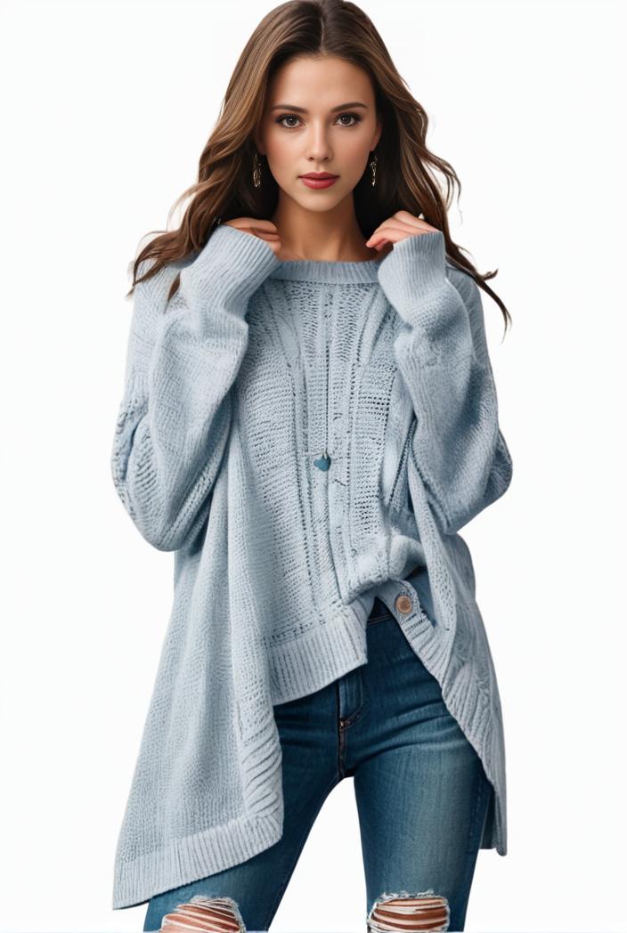 plus size casual sweater women s plus solid tassel trim long sleeve cowl neck high stretch jumper 113158