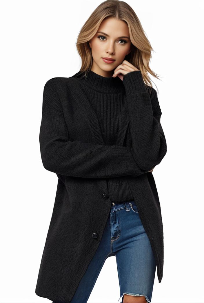 plus size casual sweater women s plus solid tassel trim long sleeve cowl neck high stretch jumper 113161