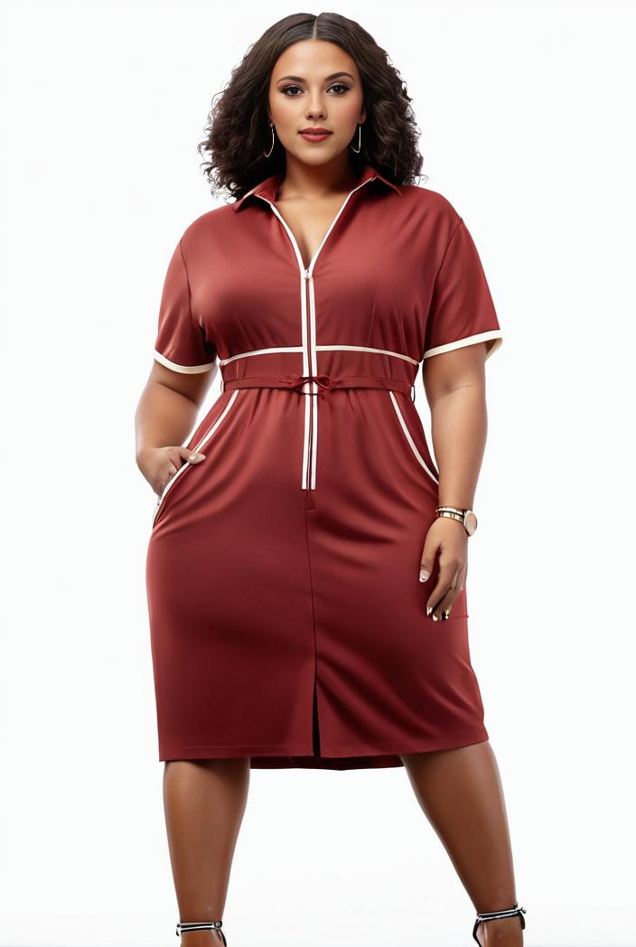 plus size faith letter print short sleeve midi dress with pockets women s plus slight stretch casual dress 113433