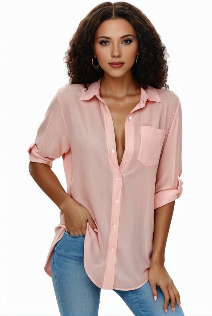 plus size formal shirt women s plus plain long sleeve turn down collar button up workwear shirt 113836
