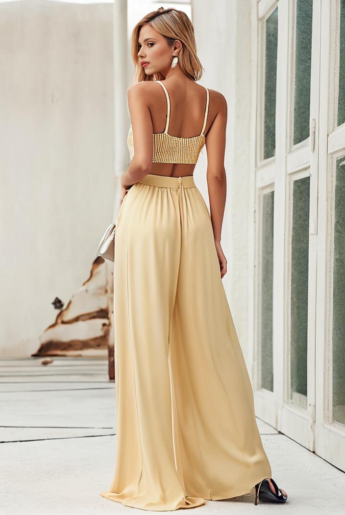 sleeveless v back tulle high low sequin appliques evening dresses 120472
