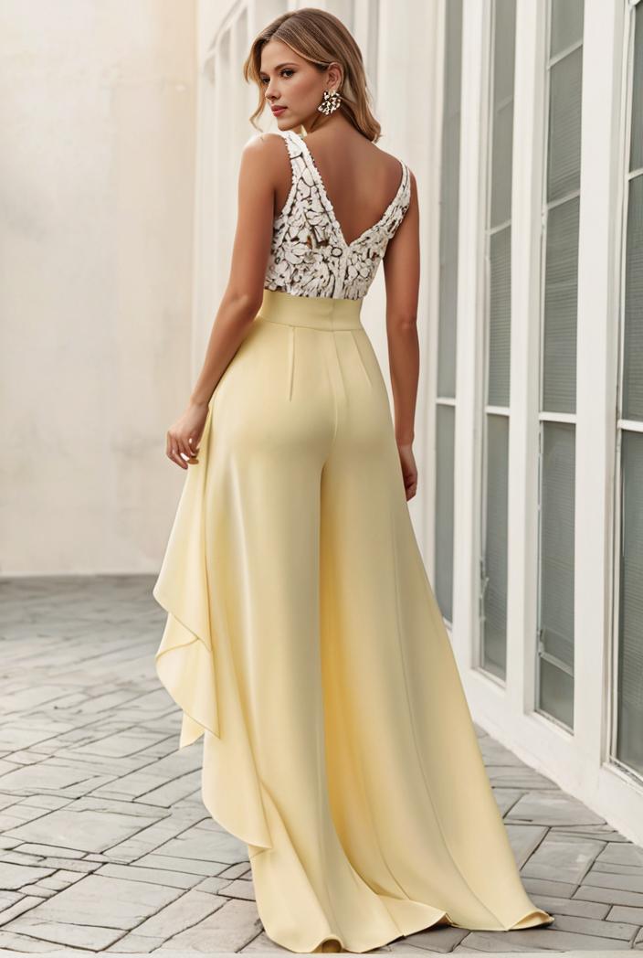 sleeveless v back tulle high low sequin appliques evening dresses 120474