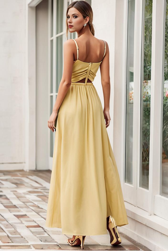 sleeveless v back tulle high low sequin appliques evening dresses 120478