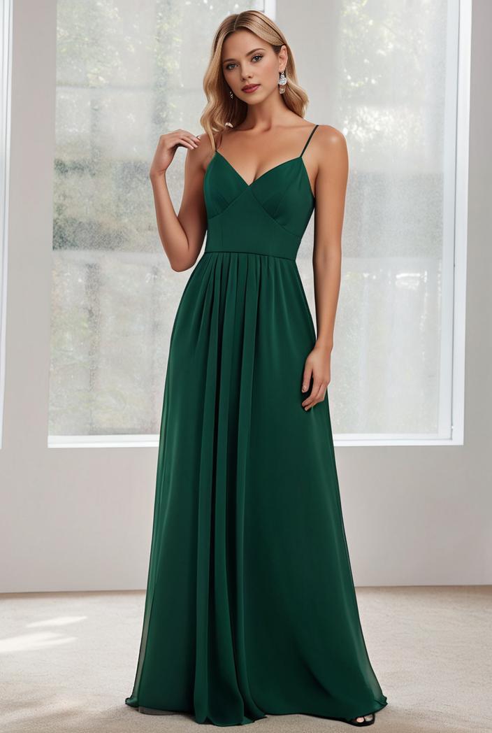 convertible chiffon lace open back spaghetti straps bridesmaid dress 123069