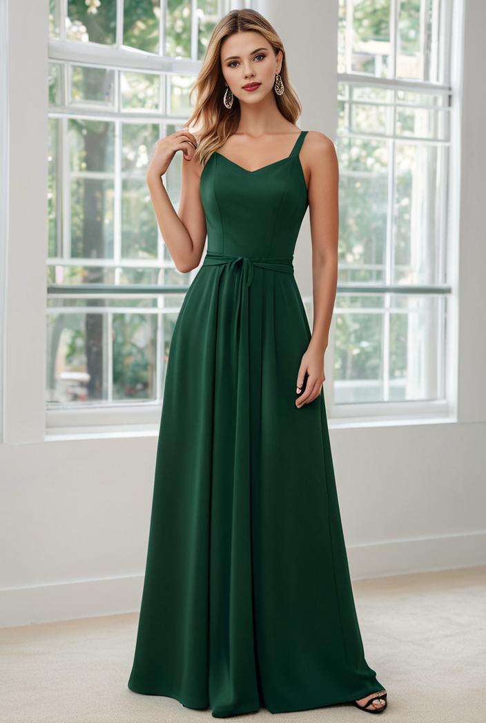convertible chiffon lace open back spaghetti straps bridesmaid dress 123070