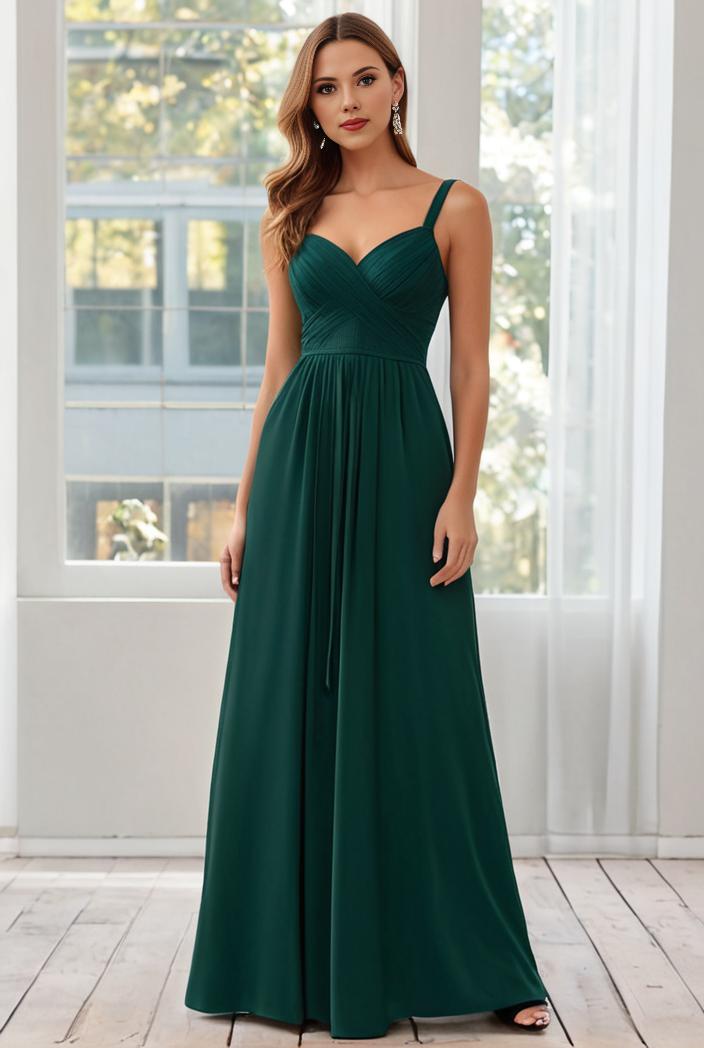convertible chiffon lace open back spaghetti straps bridesmaid dress 123073