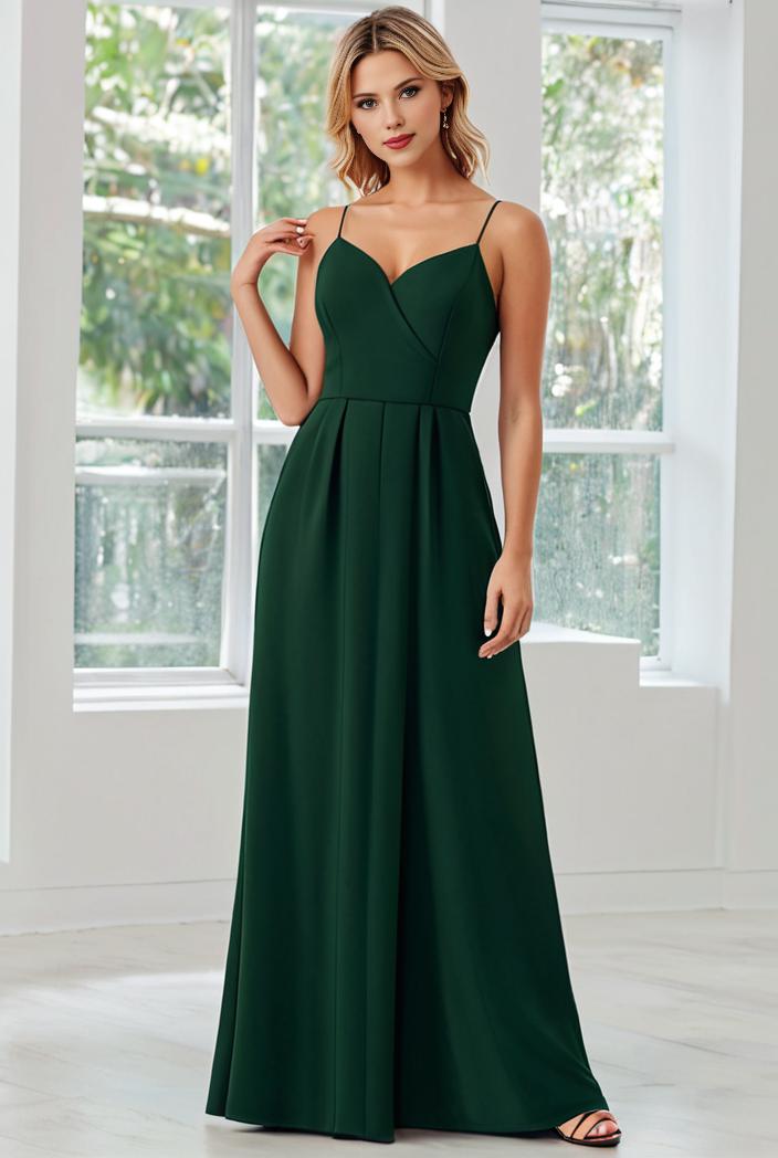convertible chiffon lace open back spaghetti straps bridesmaid dress 123075