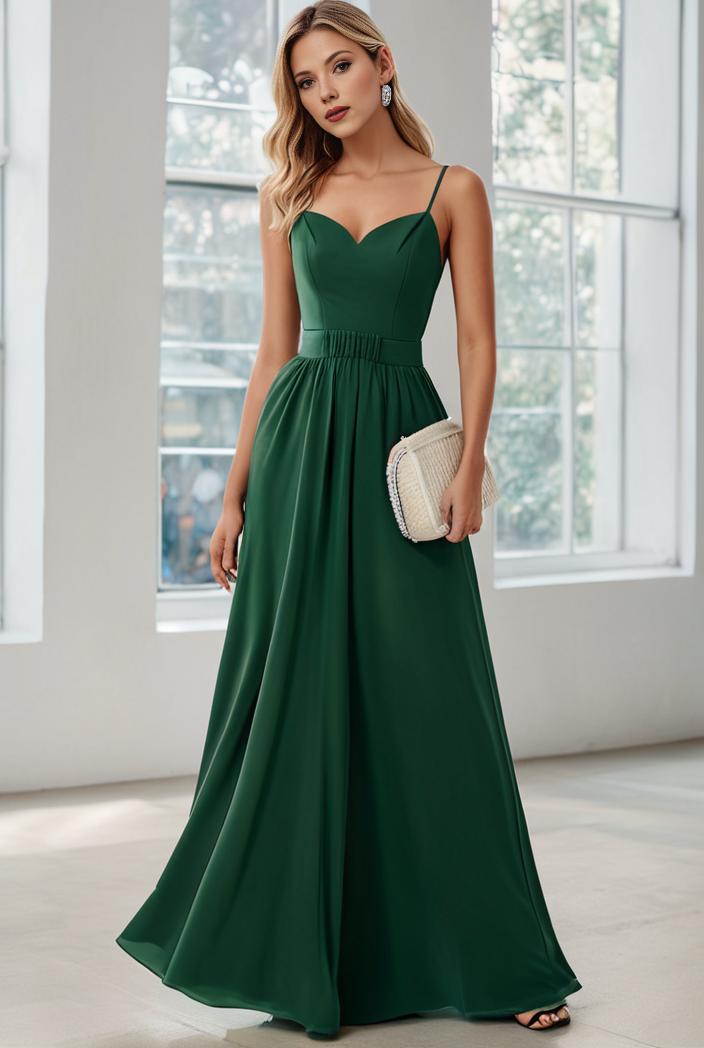 convertible chiffon lace open back spaghetti straps bridesmaid dress 123088