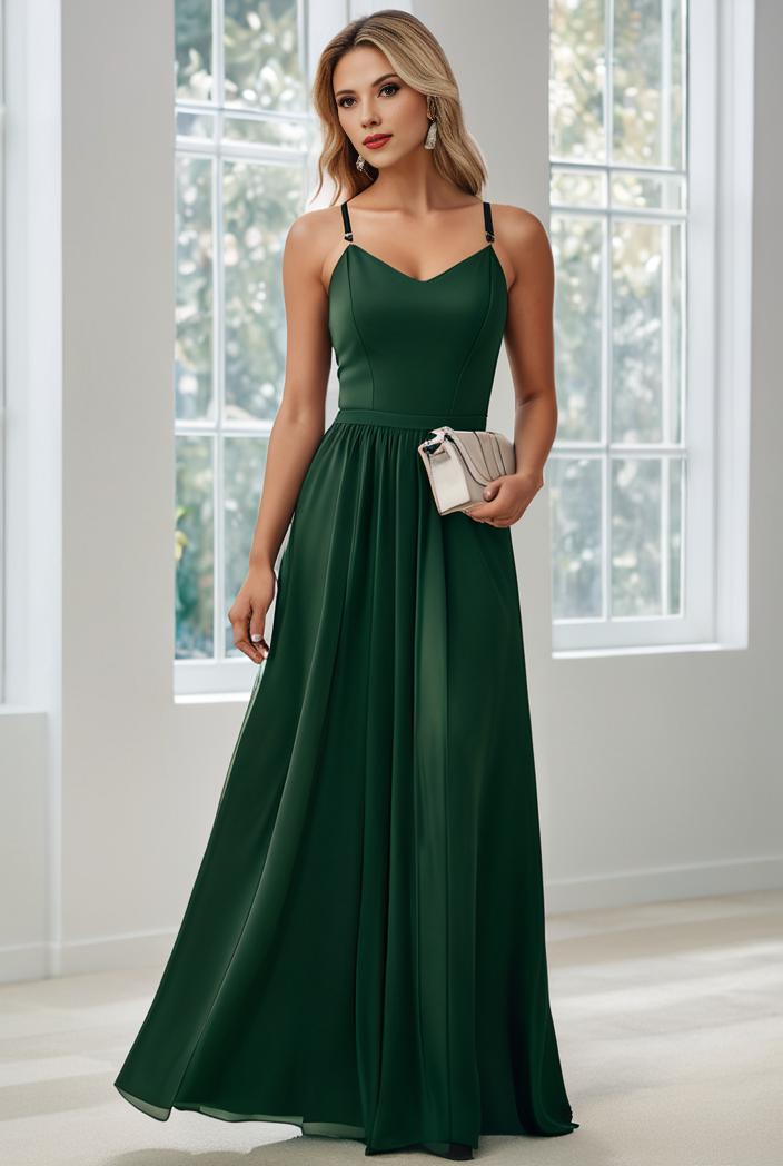 convertible chiffon lace open back spaghetti straps bridesmaid dress 123096