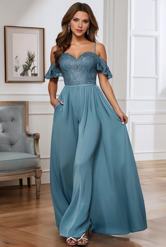 off shoulder spaghetti strap a line maternity dress 129982