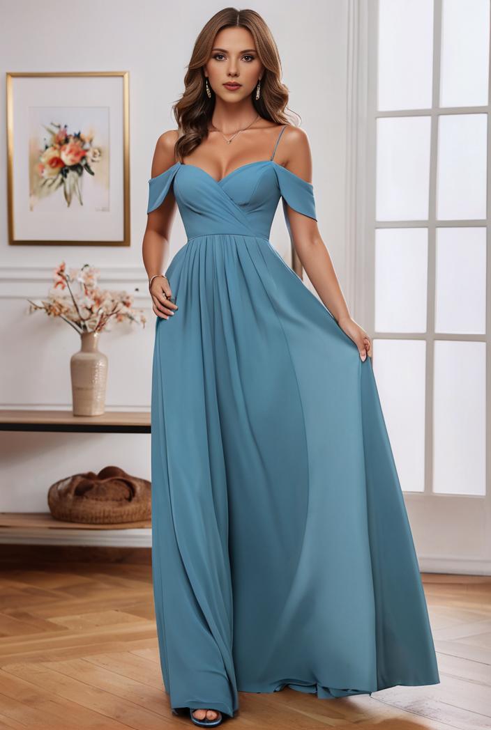 off shoulder spaghetti strap a line maternity dress 129983