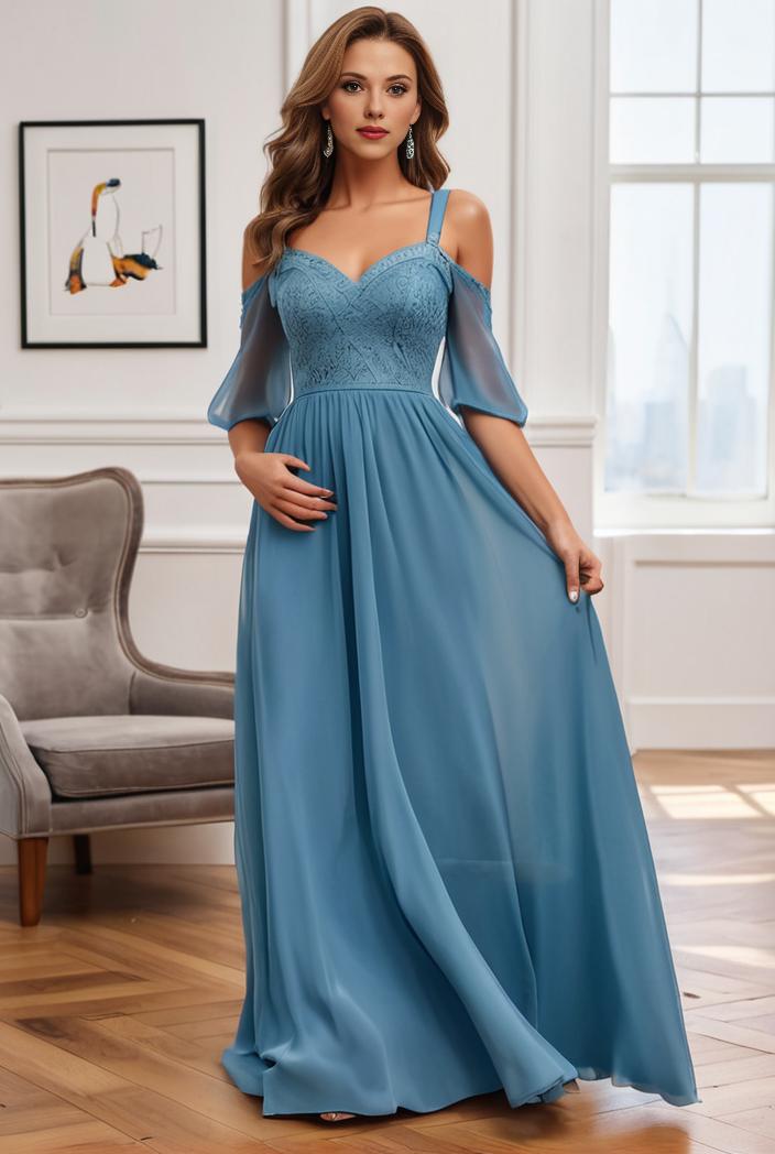 off shoulder spaghetti strap a line maternity dress 129987