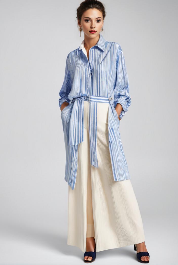 pleated high waist commuting temperament maxi dress 130353