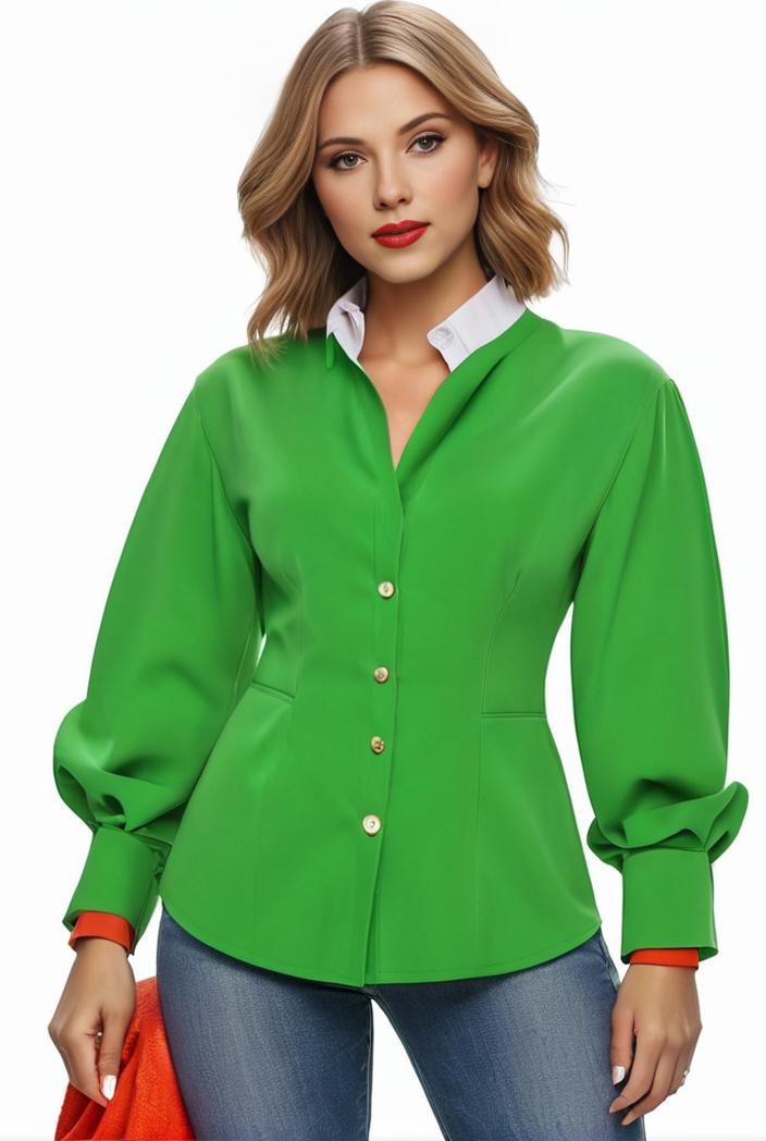 plus size casual blouse women s plus solid button up lantern sleeve turn down collar nipped waist blouse 131373