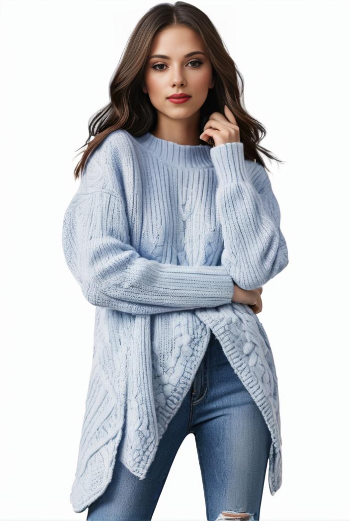 plus size casual sweater women s plus solid tassel trim long sleeve cowl neck high stretch jumper 131470