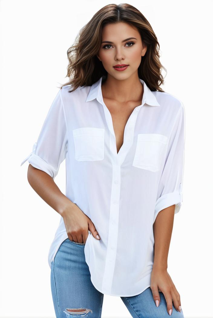 plus size formal shirt women s plus plain long sleeve turn down collar button up workwear shirt 132112