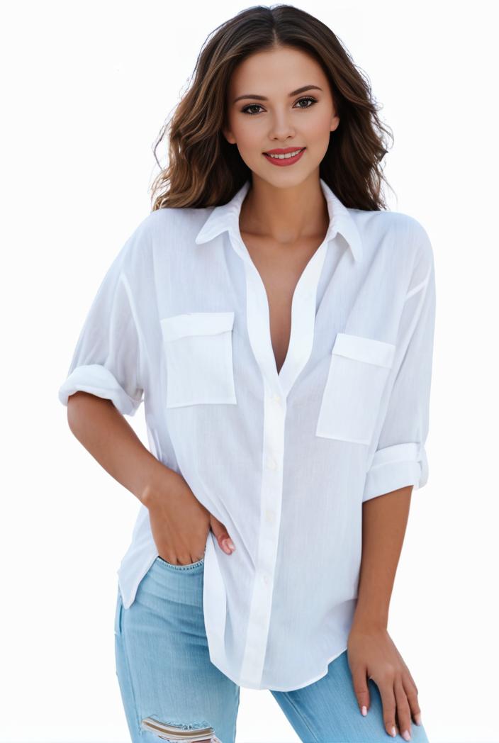 plus size formal shirt women s plus plain long sleeve turn down collar button up workwear shirt 132113