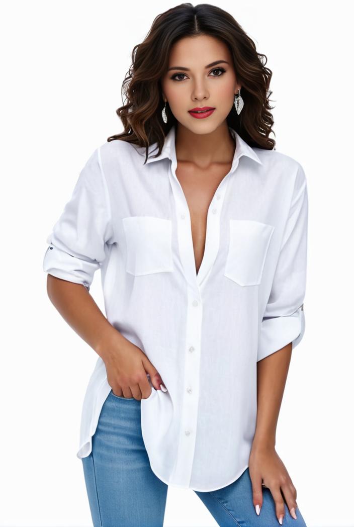 plus size formal shirt women s plus plain long sleeve turn down collar button up workwear shirt 132114