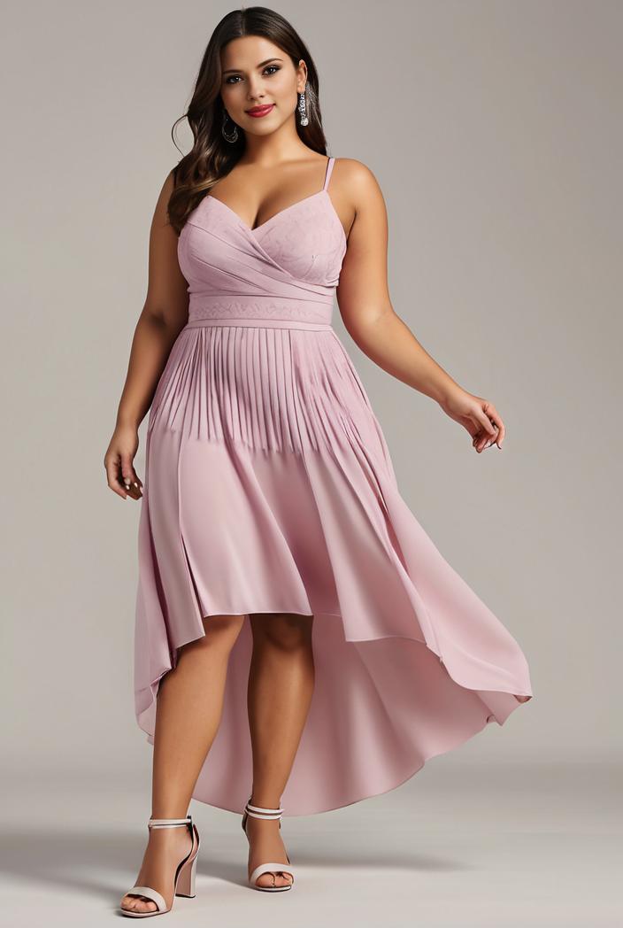 plus size sequin high low deep v neck tulle evening dresses 133835