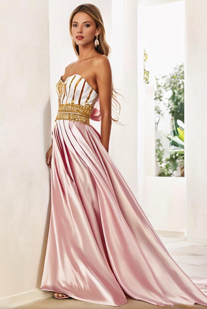 sequin bodice tulle high low evening dress with ribbon waist 136148